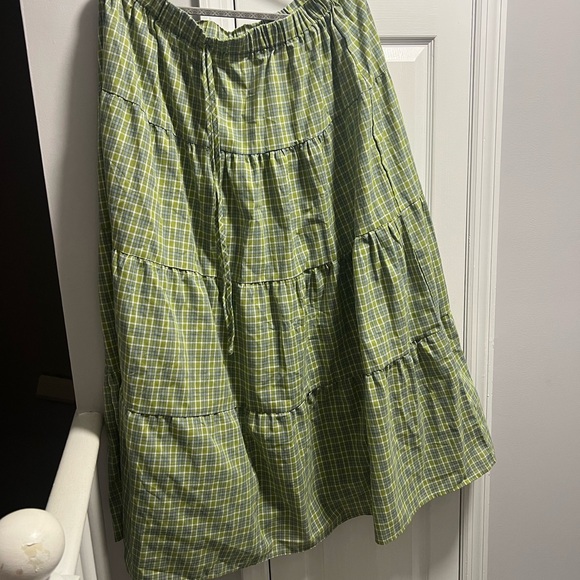 SHEIN Dresses & Skirts - SHEIN Green Checkered A-Line Skirt